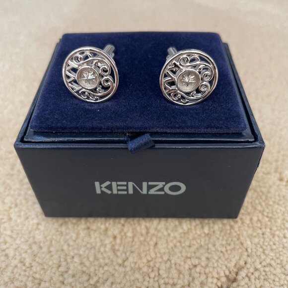 Kenzo Silver-Color round shape Cufflinks - Picture 1 of 5